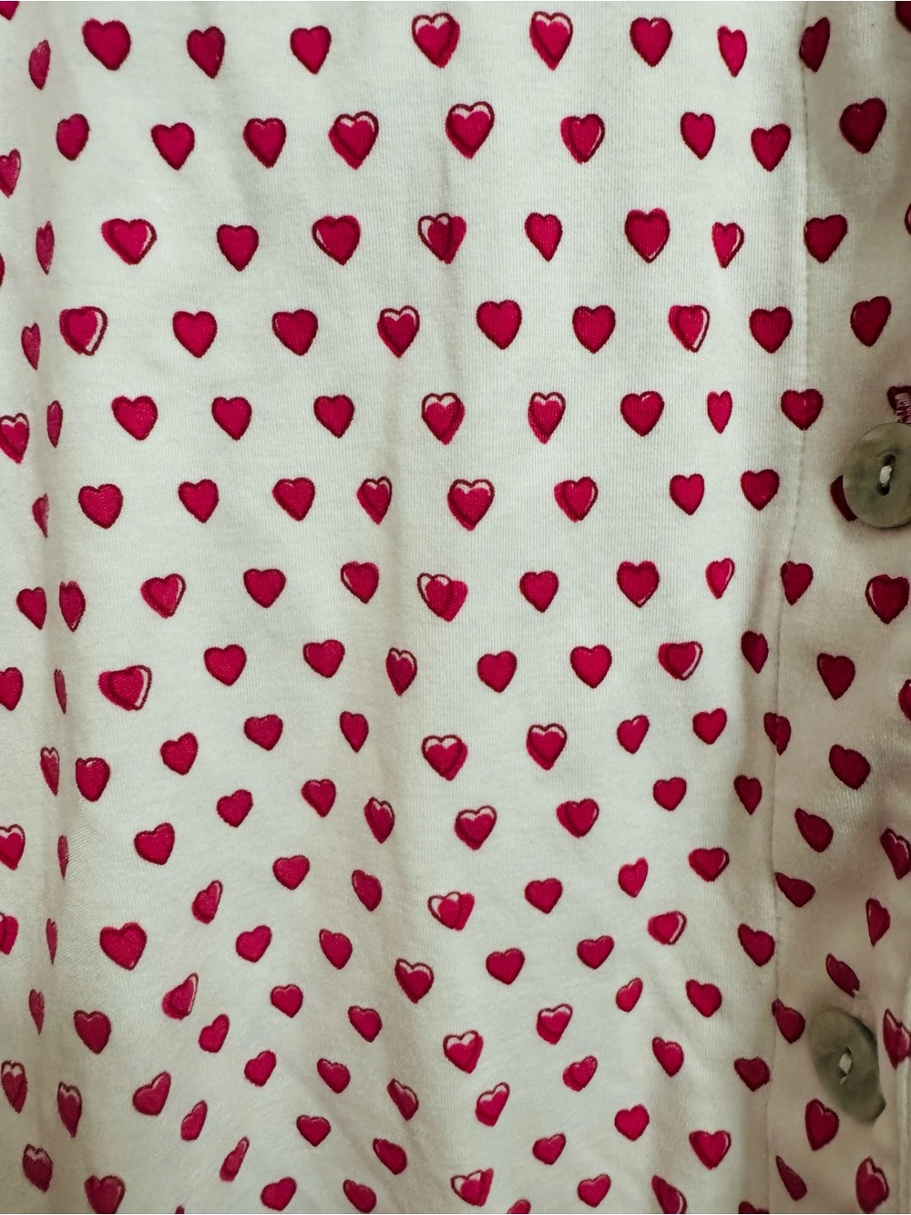 Roller Rabbit Hearts PJ Shirt Top Only Extra Small Preppy Loungewear - Picture 5 of 8